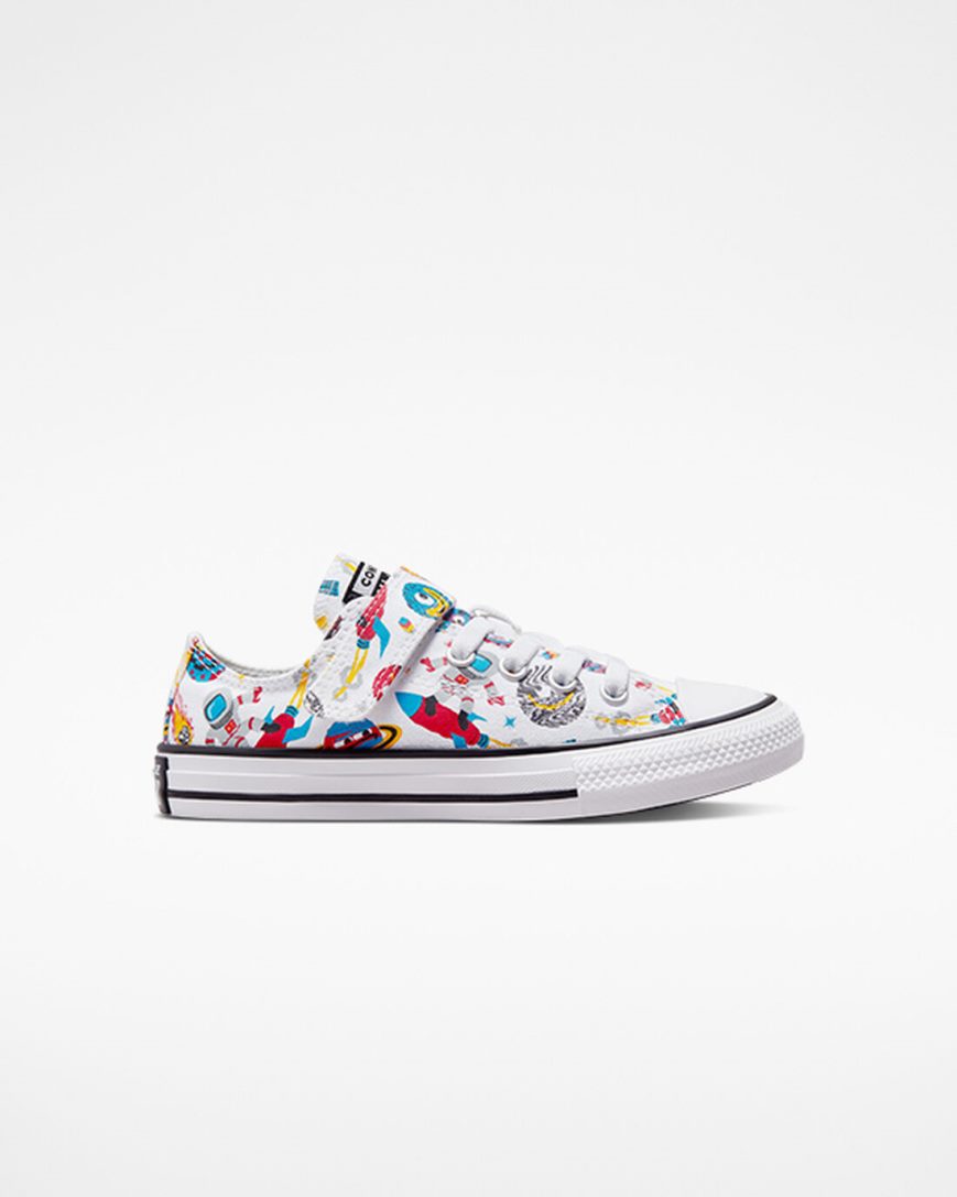 Tenis Converse Chuck Taylor All Star Easy-On Space Cruiser Cano Baixo Menino Branco Vermelhas | PT U07T504